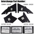 thumbnail image 3 of 4PC Splash Guards Fender Inner Seals w/Clips for Toyota for Land Cruiser Prado 03-20, 3 of 5
