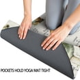 thumbnail image 3 of Brown Mushroom Label Light Pattern Hot Yoga Mat Towel Non Slip for Hot Yoga - Quick-Drying Yoga Mat Cover with 4 Corner Pockets with Travel Bag - Hot Yoga Towel Non Slip 74"x26", 3 of 6