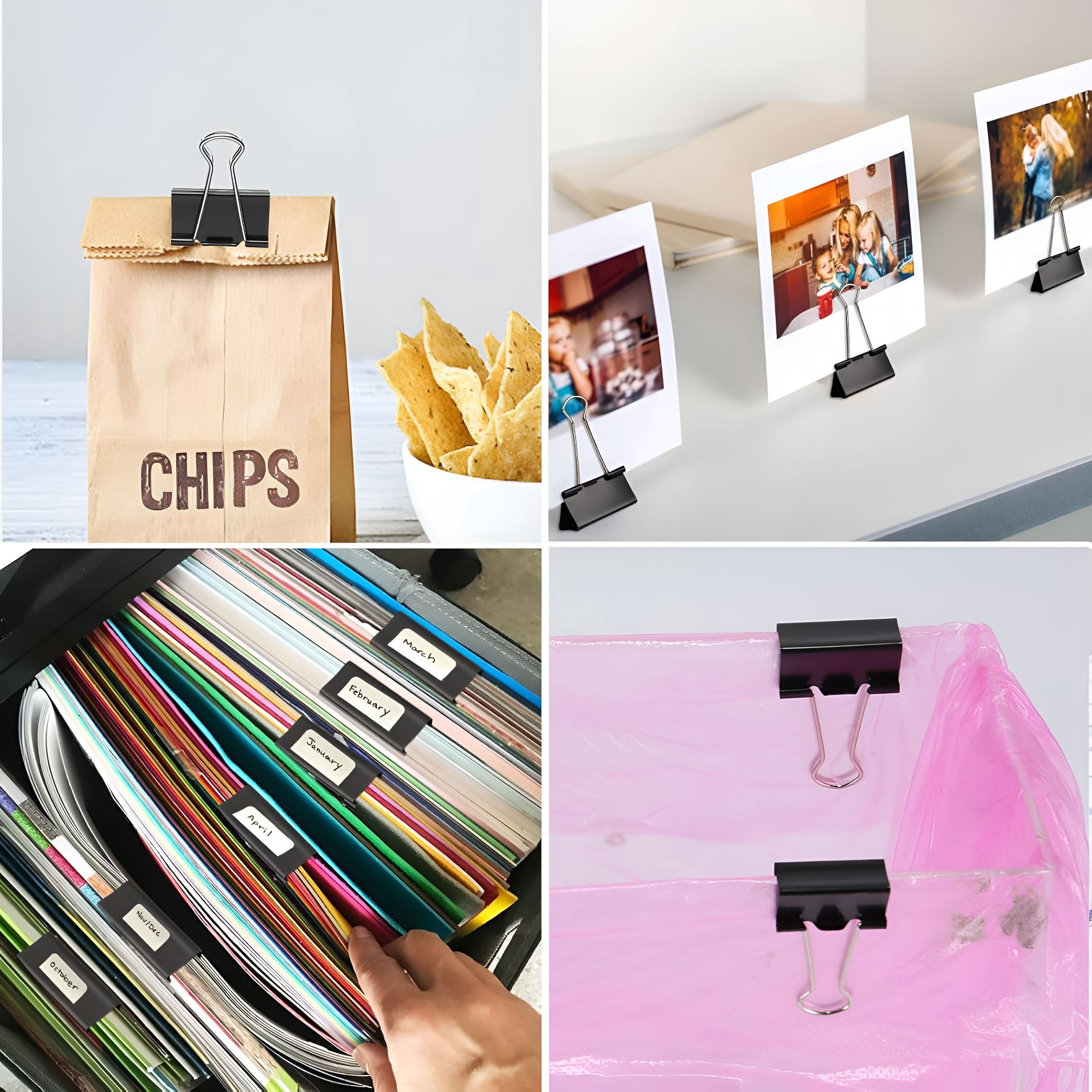 CCOCC Extra Large Binder Clips 2 Inch,40 Big Paper Clips for Office Supplies