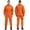 Orange, variant on renvena Men's Work Overalls One Piece Mechanics Workwear Long Sleeves Front Half Zipper Jumpsuit Orange M/165