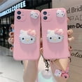 thumbnail image 3 of Funda de teléfono móvil con cuerda suave rosa de dibujos animados 3D de Hello kitty para Oppo A54 A94 Realme V15 C15 C20 Reno5 F17 pro A73, 3 of 3