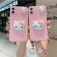 thumbnail image 3 of Funda de teléfono móvil con cuerda suave rosa de dibujos animados 3D de Hello kitty para Oppo A54 A94 Realme V15 C15 C20 Reno5 F17 pro A73, 3 of 3