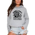 thumbnail image 4 of Sorry I Can't It Is Football Season Hoodie Women Checkered Helmet, Gray Hoodie, S, 4 of 8