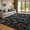 Black Gray, variant on Lanbertent 5ft x 8ft Shag Area Rug, Soft Fluffy Area Rugs for Living Room Bedroom Plush Pile Modern Tie-dye Carpets, Dark Gray