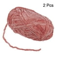 thumbnail image 3 of Uxcell 2Pcs Velvet Yarn Chenille Yarn 2x100g/7.1oz 174 Yards Total Length Super Bulky Polyester Soft Blanket Yarn Dark Pink, 3 of 7