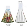 thumbnail image 3 of Haosy 2 Pack Kitchen Wash Cloths with Hanging Loops Absorbent Absorbent Quick Drying Hand Towels, Colored Glass Flowers, 3 of 7