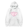 thumbnail image 1 of Girls Fall Shirts & Blouses Winter Spring Large Size Drawstring Hooded Long Sleeve Loose Fit White Going Out Fall Tops for 13-14 Years, 1 of 4