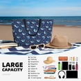 thumbnail image 5 of Disketp Cartoon Sharks2 Large Capacity Beach Bag, Waterproof Sandproof Beach Swim Pool Bag Tote Bag for Women, 5 of 7