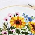 thumbnail image 4 of Embroidery Kits for Beginners Hand Embroidery Colorful Flower Plant Diy Kits with Embroidery Hoops Needles Threads, 4 of 8