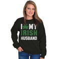 thumbnail image 3 of St Patricks I Love My Irish Husband Women Crewneck Sweatshirt Brisco Brands X, 3 of 6