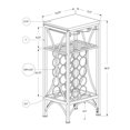 thumbnail image 2 of Monarch Specialties Home Bar, Wine Rack, Metal, Black, Black, Transitional, 2 of 3