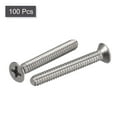 thumbnail image 3 of Uxcell 6#-32x1" Flat Head Machine Screws Phillips 304 Stainless Steel Polishing 100 Pack, 3 of 6