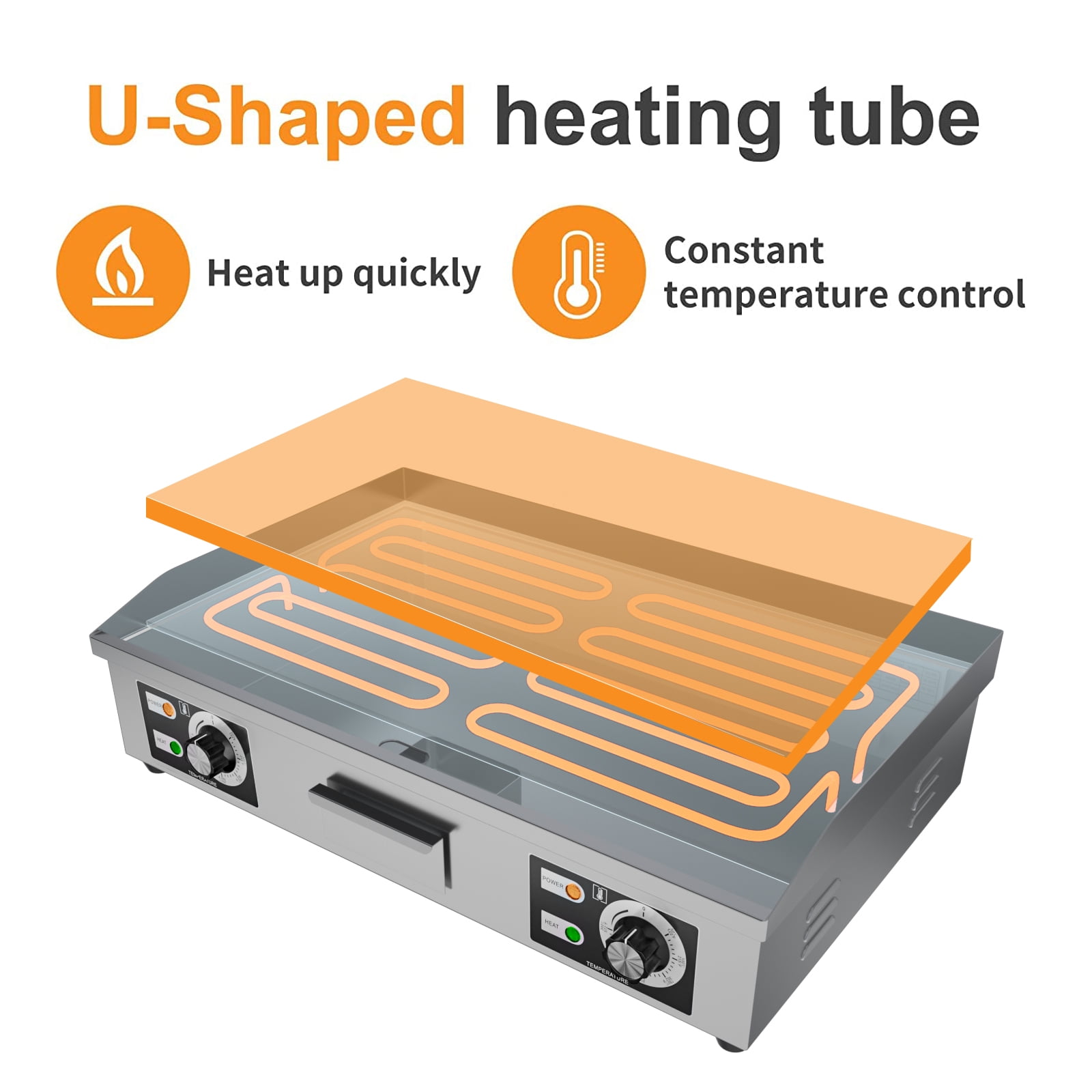 VEVOR 30 Electric Countertop Flat Top Griddle 110V 3000W, 48 OFF