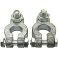 thumbnail image 1 of Lead Alloy Military Spec Battery Terminal Connector Clamps, Top Post Battery Terminals Set for Marine Car Boat RV Vehicles (1 Pair), 1 of 5