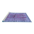 thumbnail image 2 of Ahgly Company Machine Washable Indoor Rectangle Persian Blue Traditional Area Rugs, 2' x 5', 2 of 4