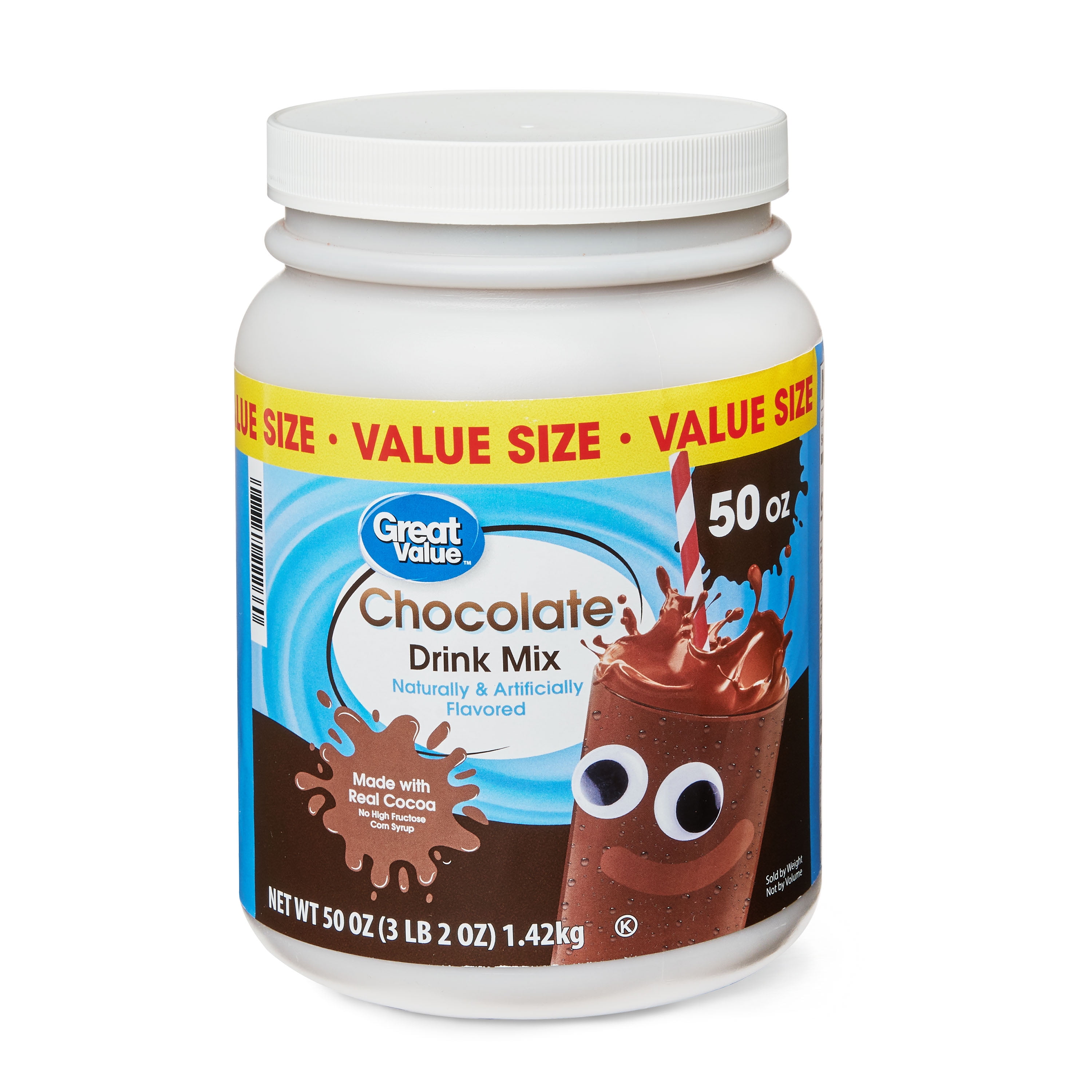 Great Value Chocolate Drink Mix, Value Size, 50 oz