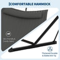 thumbnail image 2 of Outdoor Double Hammock Set,2 Person Outdoor Hammock with Stand & Pillow,450 lbs Capacity, Weather-Resistant, Balance Rope for Outdoor Patio Backyard Poolside, 2 of 7