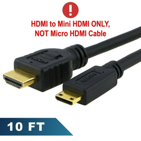 Insten 10' HDMI to Mini HDMI Cable Type A to Type C, M/M, (Best 10m Hdmi Cable)