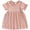 Red, variant on Girls Dresses Solid Color Simple Strip Pocket Lace Short Sleeve Three Color Kids Outfits