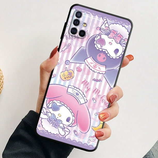 Funda de teléfono suave negra Melody kuromi para Samsung Galaxy A10s A02s A20e A10 A40 A02 A01 A03 Core A04 A70 A50 A03s A04s xuanjing unisex