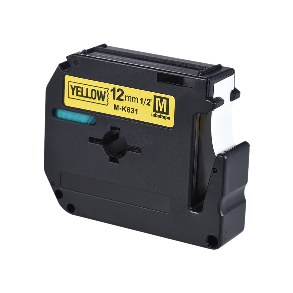 Black on Yellow Label Tape Compatible for Brother PT65/PT70/PT80
