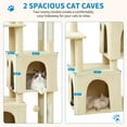 thumbnail image 6 of Cat Tower for Indoor Cats,Heavy Duty Cat Trees for Large Adult & Maine Coon Cats with  Perch, 2 Spacious Condos, Natural Sisal Scratch Posts & Play Toys,Cat Tower, 6 of 7