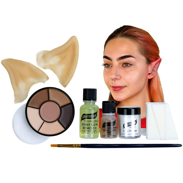 Kit de maquillaje Graftobian Elf Ear con Spirit Gum y maquillaje para tono de piel