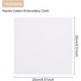 thumbnail image 2 of Ramie Cotton Embroidery Cloth Punch Embroidery Fabric Square White 20x20cm 14sheets/bag, 2 of 9
