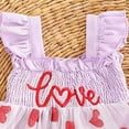 thumbnail image 5 of Gibobby Little Girls Valentine's Day Outfits Heart Print Sweatshirt and Culottes Clothes Set(2-3 Years,Red), 5 of 9