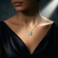 thumbnail image 4 of To my Wife Necklace from Husband, 14K White gold finish Magnetic Hearts Clover Necklace, Gift for Valentines Day, Birthday, Anniversary, Mothers Day, 4 of 13