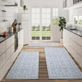 thumbnail image 4 of Washable Non Slip Kitchen Rugs Set of 3,Boho Moroccan Geometric 3 Piece Kitchen Mats for Floor,Absorbent Carpet for Kitchen,Soft Low Pile Kitchen Runner Rug for Sink,Laundry,Grey, 4 of 6