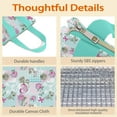 thumbnail image 4 of Pioneer Flower Floral Print Pattern Insulated Lunch Bag for Women & Adults,Large Portable Soft Cooler Lunch Bag,Thermal Food Storage Tote with Pearl Cotton,8.66L,8.75x5.75x9.5 Inch, 4 of 6
