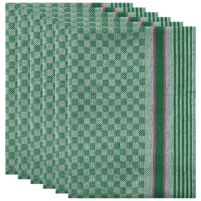 REGALWOVEN Paños de cocina de tejido waffle 6 piezas toallas de cocina de algodón verde 15"x25"