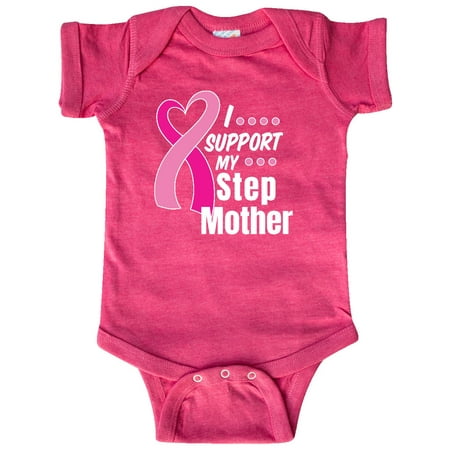 

Inktastic Breast Cancer Awareness I Support My Step Mother Pink Ribbon Gift Baby Boy or Baby Girl Bodysuit