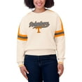 thumbnail image 4 of Women's WEAR by Erin Andrews  Cream Tennessee Volunteers Chenille Woven Patch Stripe Pullover Sweater, 4 of 4