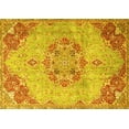 thumbnail image 1 of Ahgly Company Machine Washable Indoor Rectangle Persian Yellow Traditional Area Rugs, 2' x 4', 1 of 4