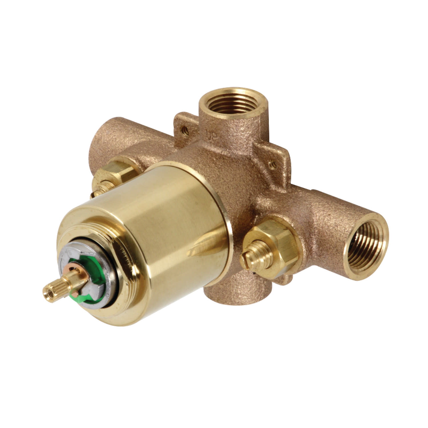 Kingston Brass KB657V Pressure Balanced Rough-In Tub and Shower Valve with Stops, Brushed Brass