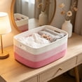 thumbnail image 3 of Woven Cotton Linen Storage Basket, Large Decorative Storage Bin, Multi-Purpose Fabric Basket for Laundry, Toys and Books, Handmade Organizer for Home and Nursery, 3 of 7