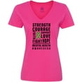 thumbnail image 3 of Inktastic Mental Health Awareness Strength Support Love Women's V-Neck T-Shirt, 3 of 5