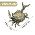 thumbnail image 3 of Crab Pen Holder Weightlifting Crab Desk Pen Stand Metal Crab Figure for Pen Storage Office Desk Display Decorations, 3 of 8