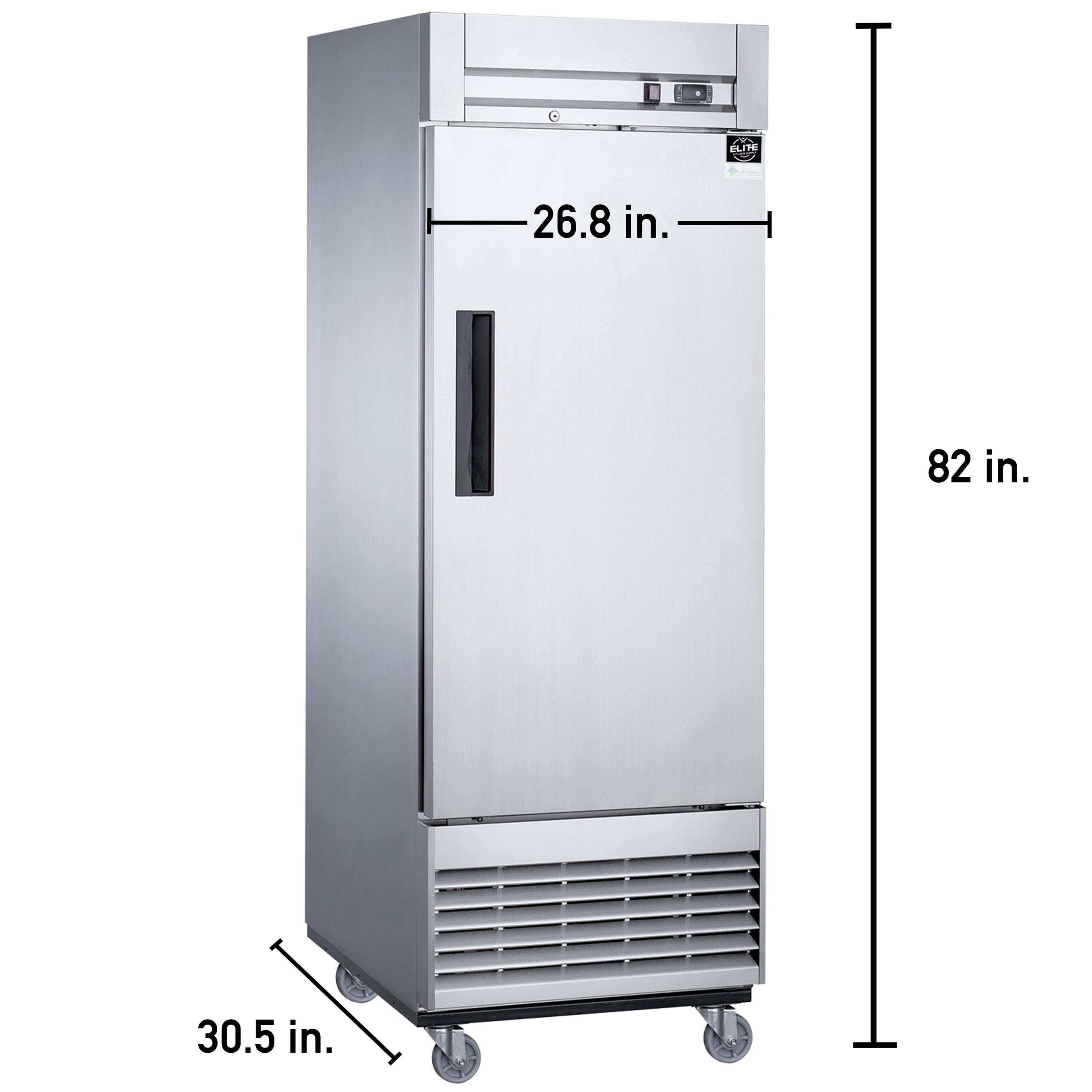 NSF 27 in. Reach-In Commercial Freezer 18.6 Cu.Ft. Solid Single Door Freezer, Upright Freezer in Stainless Steel