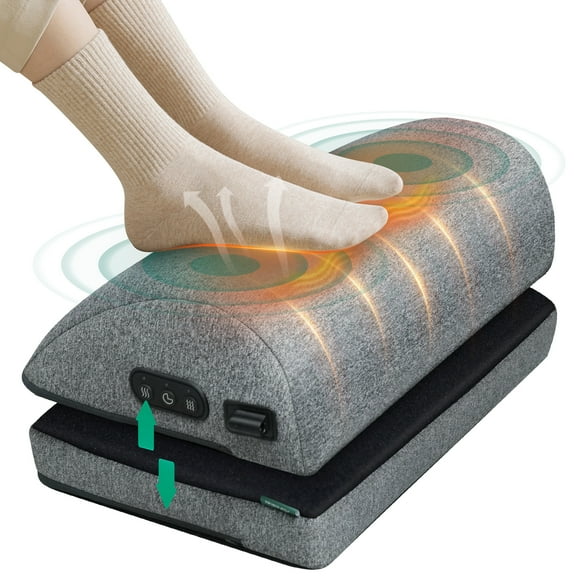 Repose-pieds Ergonomique sous le Bureau, Snailax Repose-Pieds Mémoire avec 2 Hauteurs Réglables, Tabouret de Massage Vibrant à la Maison, Cadeaux pour la Fête des Pères