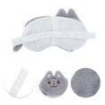 thumbnail image 2 of Unique Bargains 1 Pc Portable Cat Not Adjustable Eye Mask for Travel Gray Fleece, 2 of 3