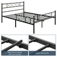 thumbnail image 5 of Alden Design X-Design Headboard & Footboard Metal Full Bed, Black, 5 of 8