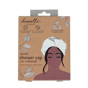 Danielle Creations Waterproof Shower Cap, Green Leaf