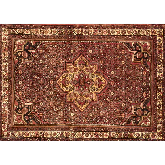 Ahgly Company Indoor Rectangle Persian Brown Traditional Area Rugs, 2' x 5'