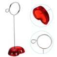 thumbnail image 4 of Uxcell Place Card Holder, 5 Pack Memo Clip Holder Stand with Keyring Clasp Table Number Holders Heart Shape, Red, 4 of 5