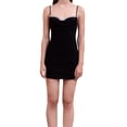 thumbnail image 1 of Coduop Women Spaghetti Strap Mini Dress Pearl Rhinestone Backless Low Cut Party Short Dresses, 1 of 7
