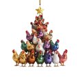 thumbnail image 2 of Xihbxyly Adorno Navideño de Pollo Colorido, Colgante de Pollo Acrílico, Diseño Divertido de Animal de Granja, Decoración Navideña Vibrante, Exhibición Multiusos, Ideal para Árbol, Pared, Coche, Regal, 2 of 7