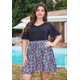 thumbnail image 2 of Romper Keluummi de verano de talla grande para mujer con mangas onduladas, 2 of 8